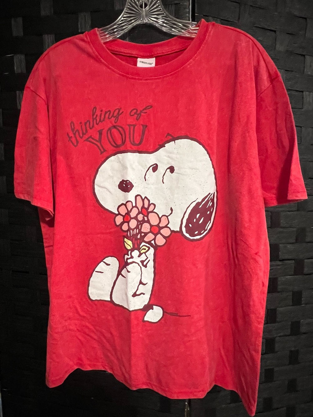 Peanuts Red Snoopy Bouquet Graphic Tee